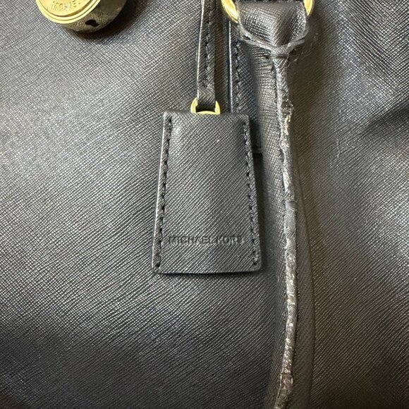 Michael Kors Hamilton Tote Bag – Black Leather – Women’s Handbag - Picture 12 of 16